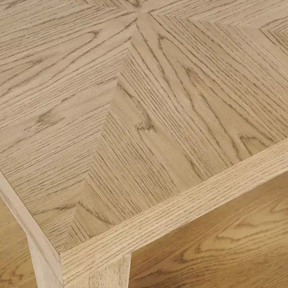 Tavolino quadrato moderno contemporaneo da 61 cm con ripiano aperto – Gambe in legno di gomma