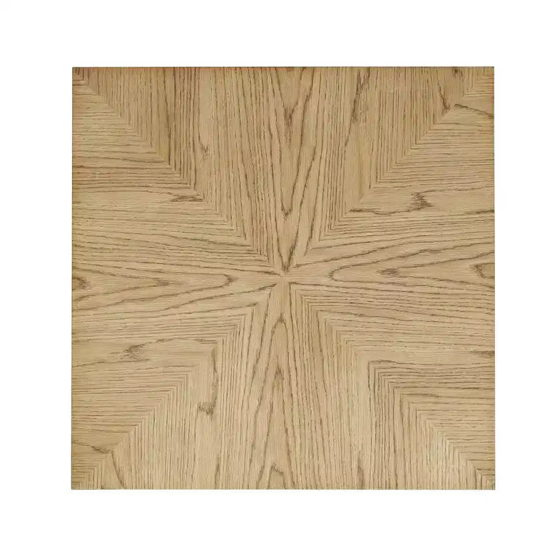 Tavolino quadrato moderno contemporaneo da 61 cm con ripiano aperto – Gambe in legno di gomma