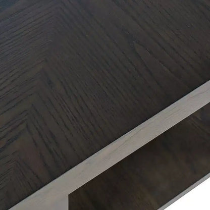 Tavolino quadrato moderno contemporaneo da 61 cm con ripiano aperto – Gambe in legno di gomma