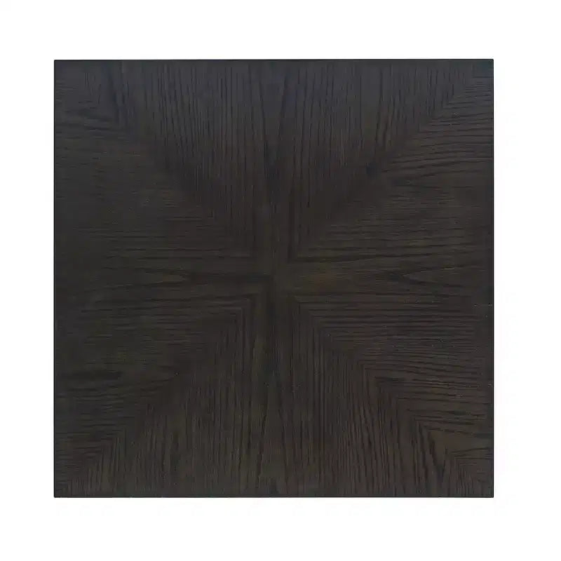 Tavolino quadrato moderno contemporaneo da 61 cm con ripiano aperto – Gambe in legno di gomma