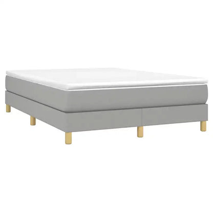 Struttura letto Grigio chiaro 100% tessuto poliestere, compensato, legno ingegnerizzato