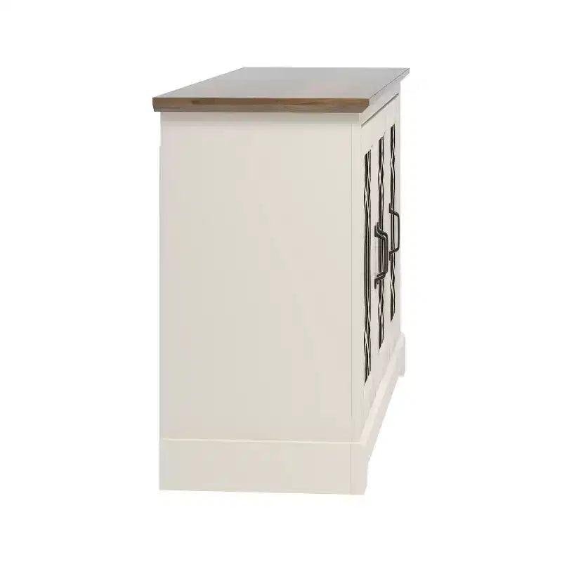 Credenza con ante decorative traforate – 116,1 cm L x 39,9 cm P x 74,4 cm H