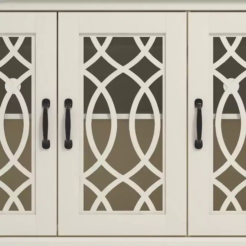Credenza con ante decorative traforate – 116,1 cm L x 39,9 cm P x 74,4 cm H