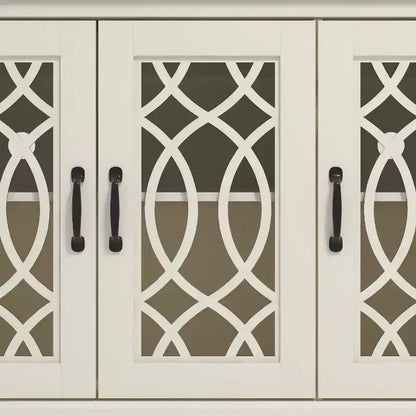Credenza con ante decorative traforate – 116,1 cm L x 39,9 cm P x 74,4 cm H