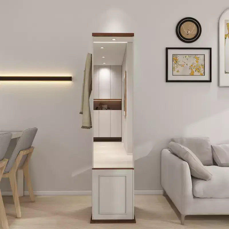 Dispensa in Legno Bianco Anticato con 7 Ripiani – 40 cm