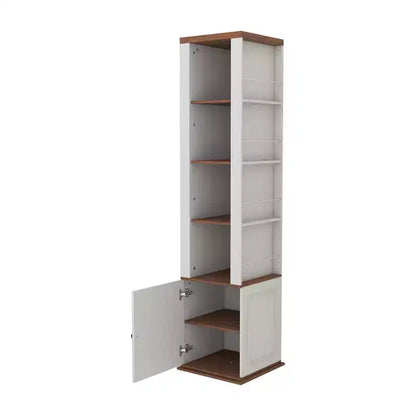 Dispensa in Legno Bianco Anticato con 7 Ripiani – 40 cm