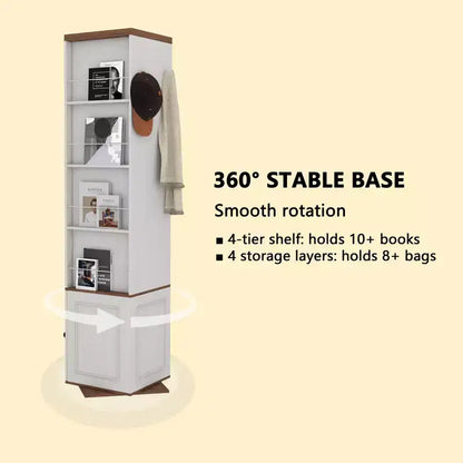 Dispensa in Legno Bianco Anticato con 7 Ripiani – 40 cm