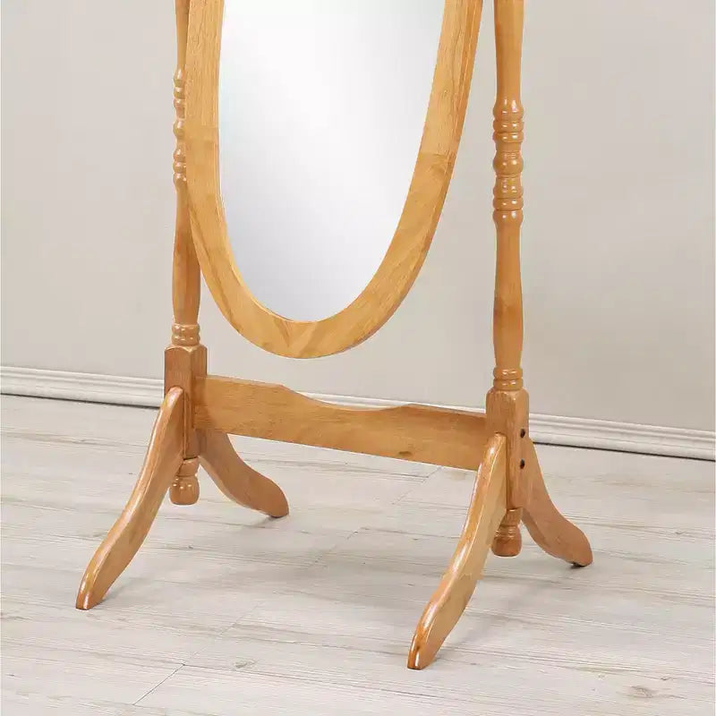 Specchio da terra a figura intera con cornice in legno – Quercia