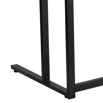 Scrivania per computer con piano in vetro e base in metallo nero – 120 cm L