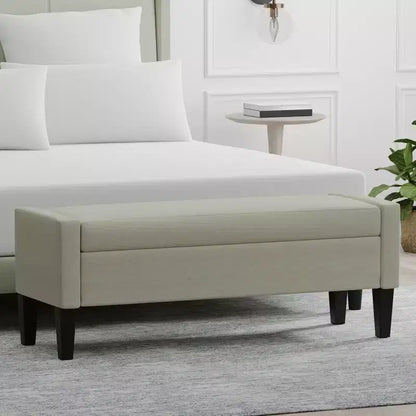Glenwillow Home 52 Upholstered Storage Bench With Truncated Arms