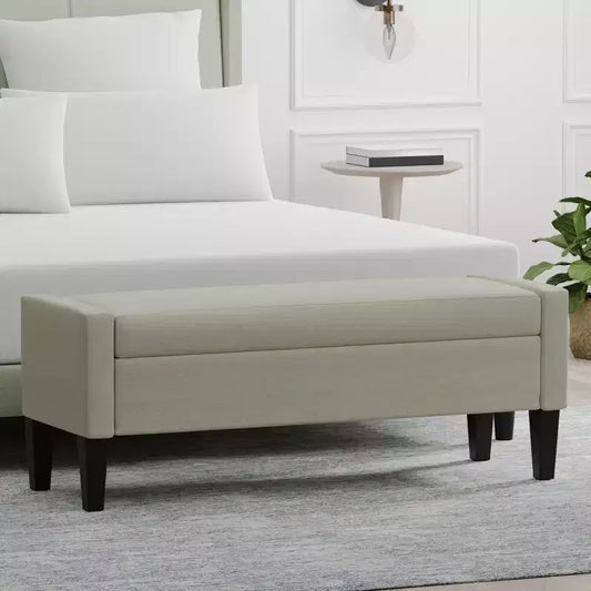 Glenwillow Home 52 Upholstered Storage Bench With Truncated Arms